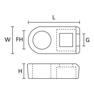 HellermannTyton Œillets de fixation CL8-N66-NA