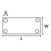 HellermannTyton Plaque de marquage IMP3,5-N66-NA-C1-4