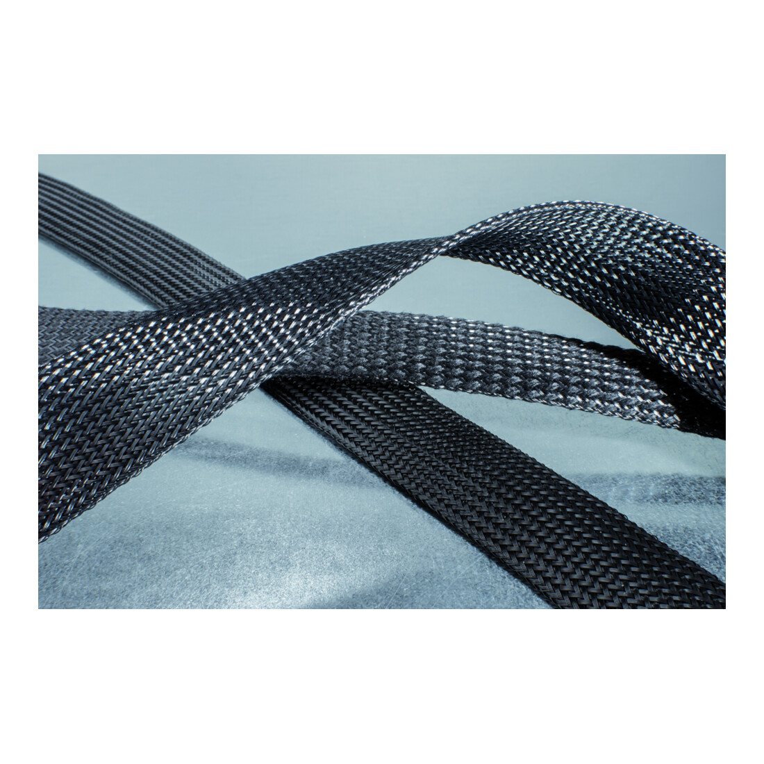 HellermannTyton Polyester-Geflechtschlauch schwarz 10m HLB25 BK