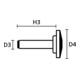 HellermannTyton Rivet expansible TY8P1-N66-NA