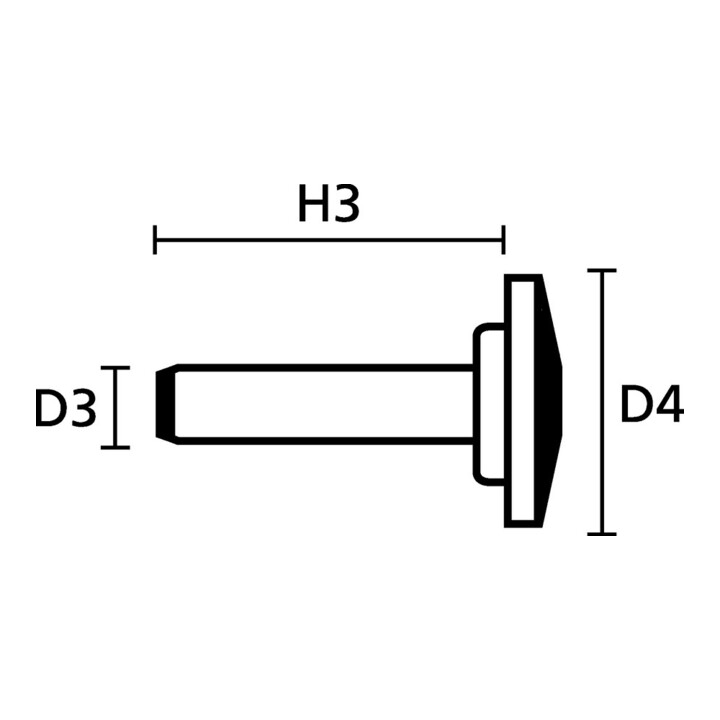 HellermannTyton Rivet expansible TY8P1-N66-NA