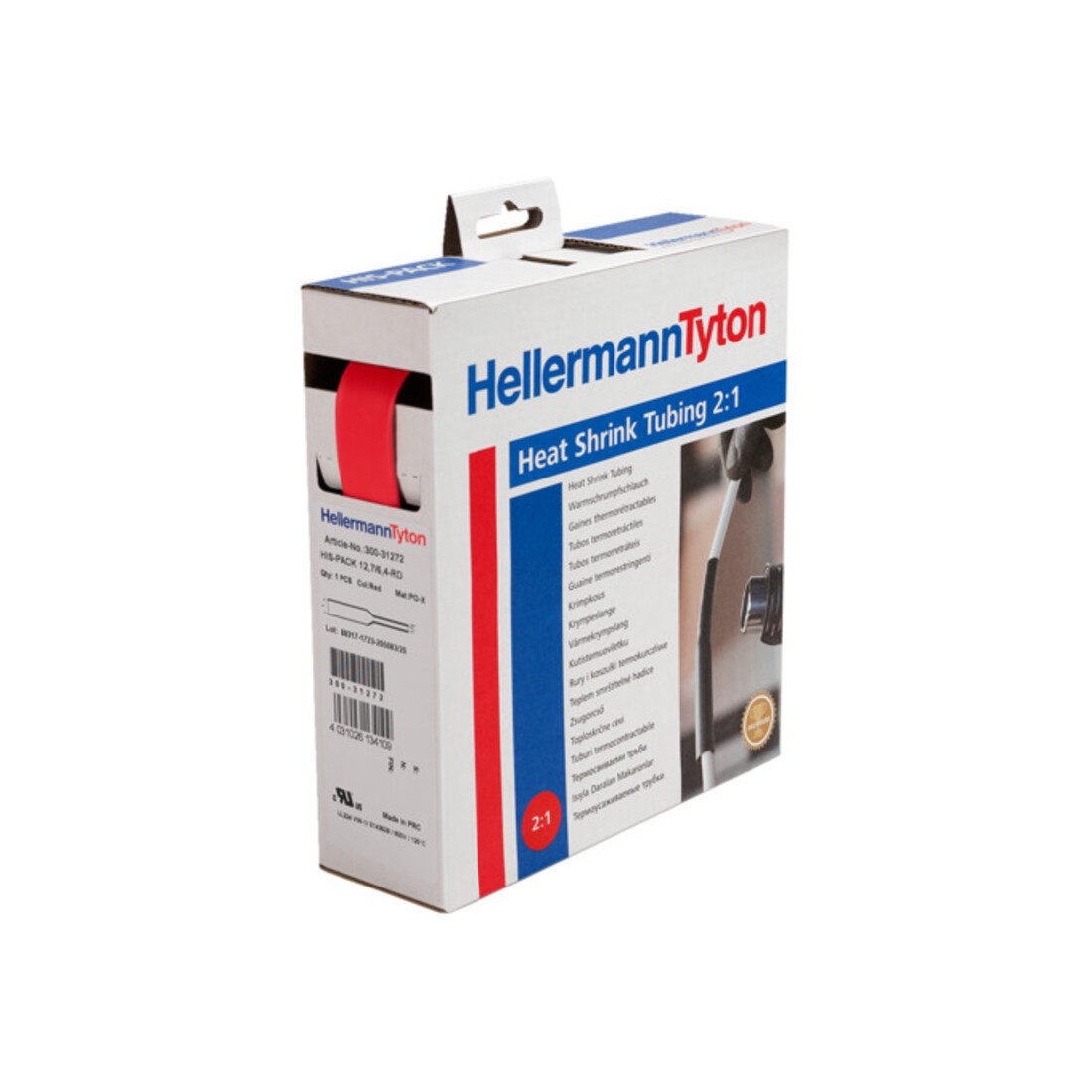 HellermannTyton Schrumpfschlauch D 19,1/9,5 rt HIS-3/4-POX-RD 5m
