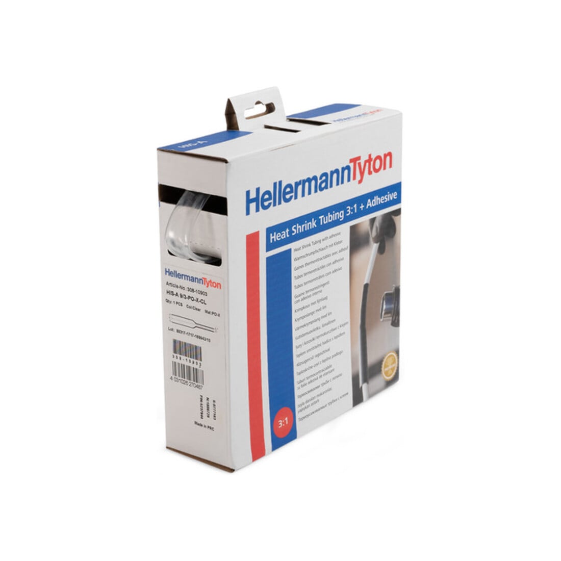 HellermannTyton Schrumpfschlauch sw 3=1 L=3m HISA-24/8-POX-BK