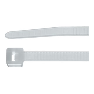 Hellermanntyton Set de colliers de câble T-Tie, blanc, 100 pièces, largeur : 2,5 mm