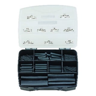 HellermannTyton Set de gaines thermorétractables 321 Basic-PO-X-BK ShrinKit#380-03001