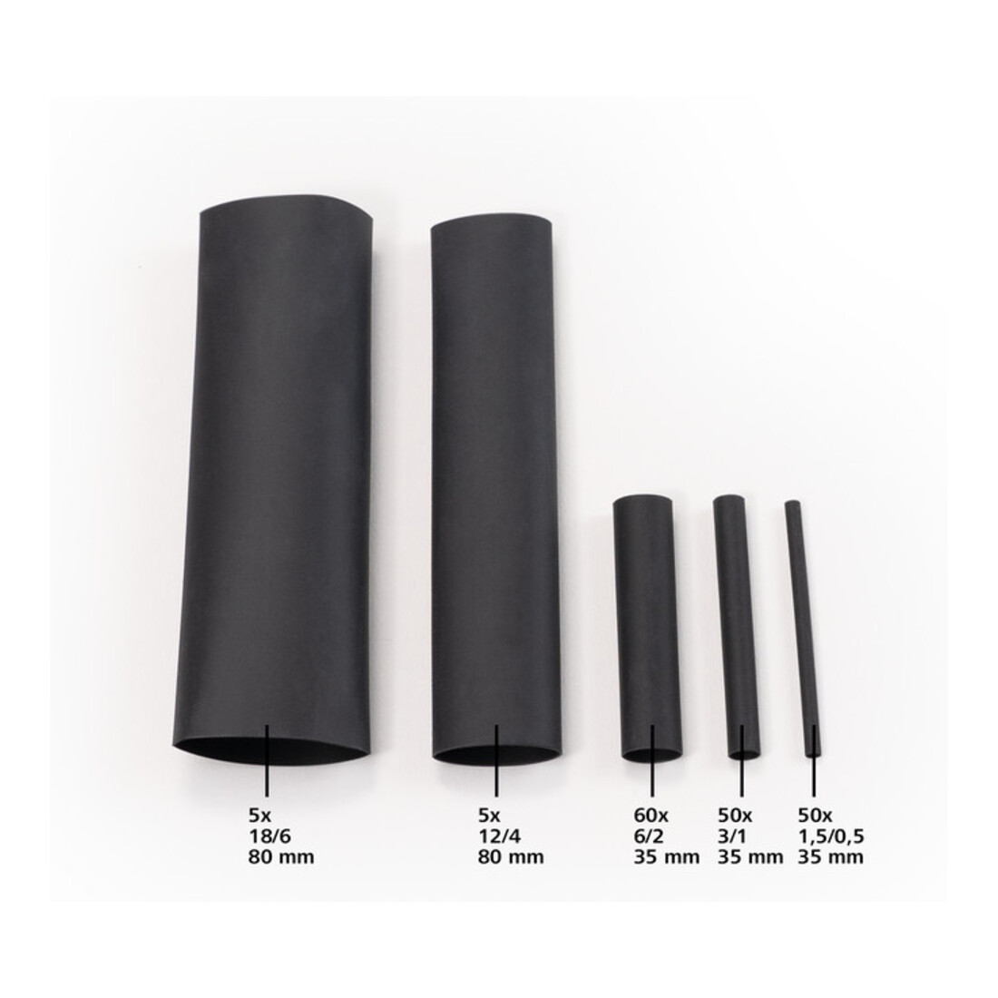 HellermannTyton Set de gaines thermorétractables 321 Basic-PO-X-BK ShrinKit#380-03001