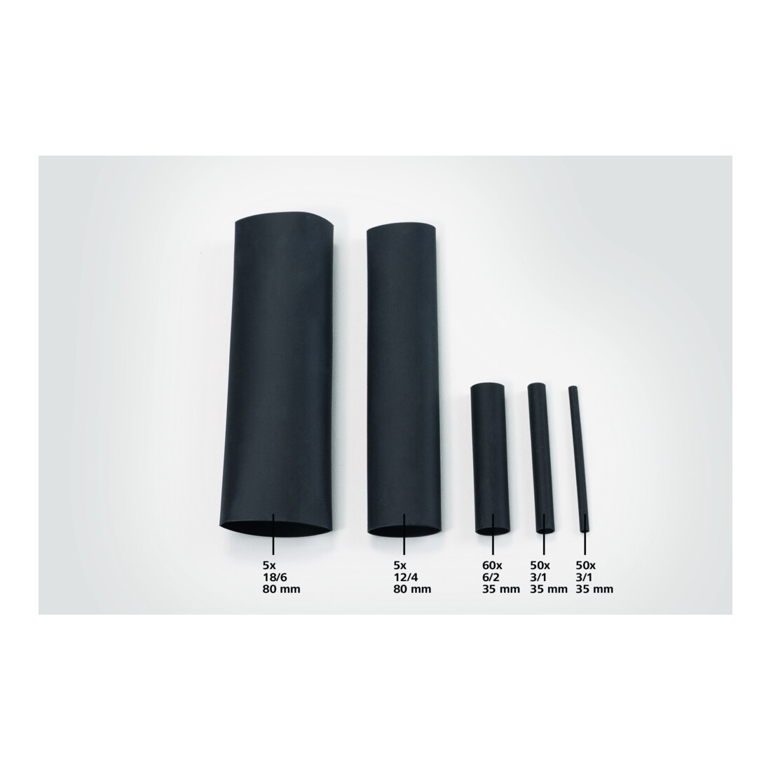 HellermannTyton Set de gaines thermorétractables 321 Basic-PO-X-BK ShrinKit#380-03001