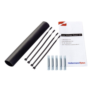 HellermannTyton Set de réparation de câble noir LVRK-L-24/6-200POXBK