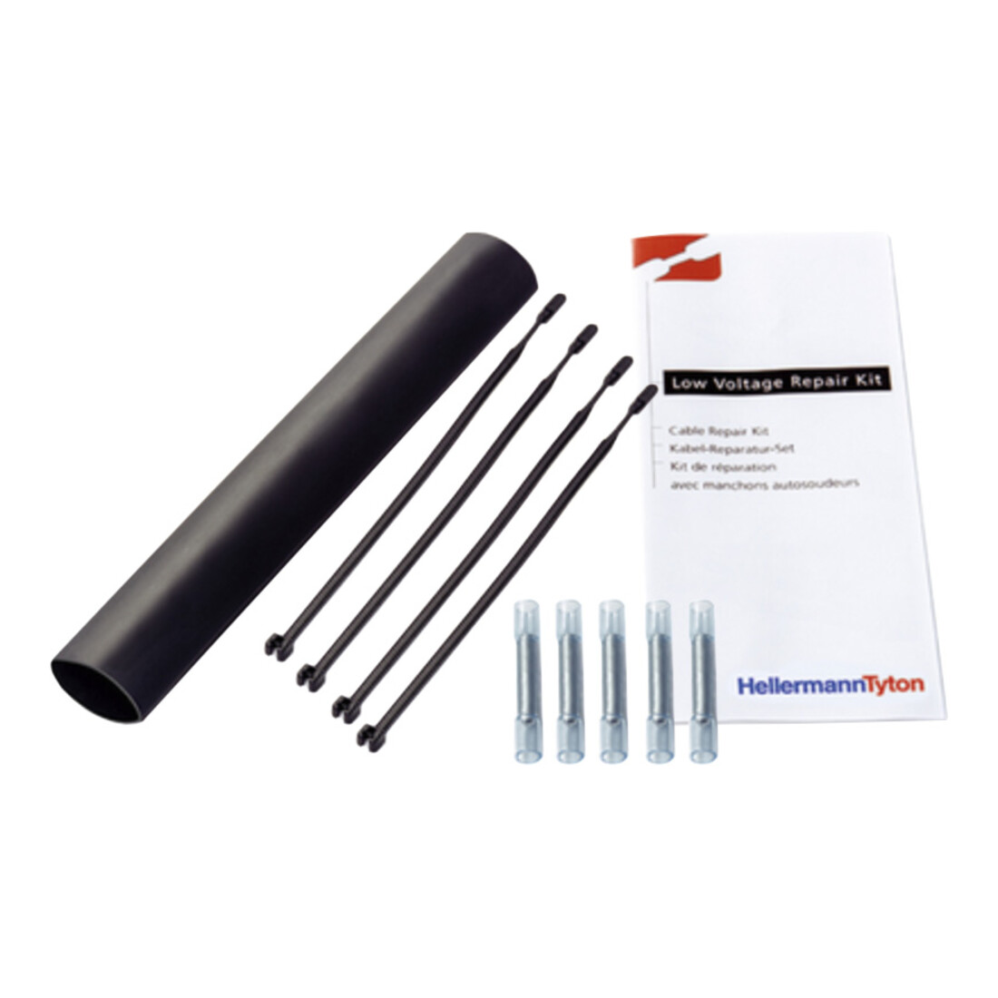 HellermannTyton Set de réparation de câble noir LVRK-L-24/6-200POXBK