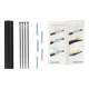 HellermannTyton Set de réparation de câble noir LVRK-L-24/6-200POXBK