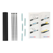 HellermannTyton Set de réparation de câble noir LVRK-L-24/6-200POXBK-3