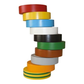 HellermannTyton Set de rubans isolants PVC 10 couleurs différentes HTAPE-FLEX 15 Mix