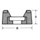 HellermannTyton Socle de fixation 21, 8x15mm CTM3 PA66 BK 100