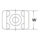 HellermannTyton Socle de fixation 21, 8x15mm CTM3 PA66 BK 100