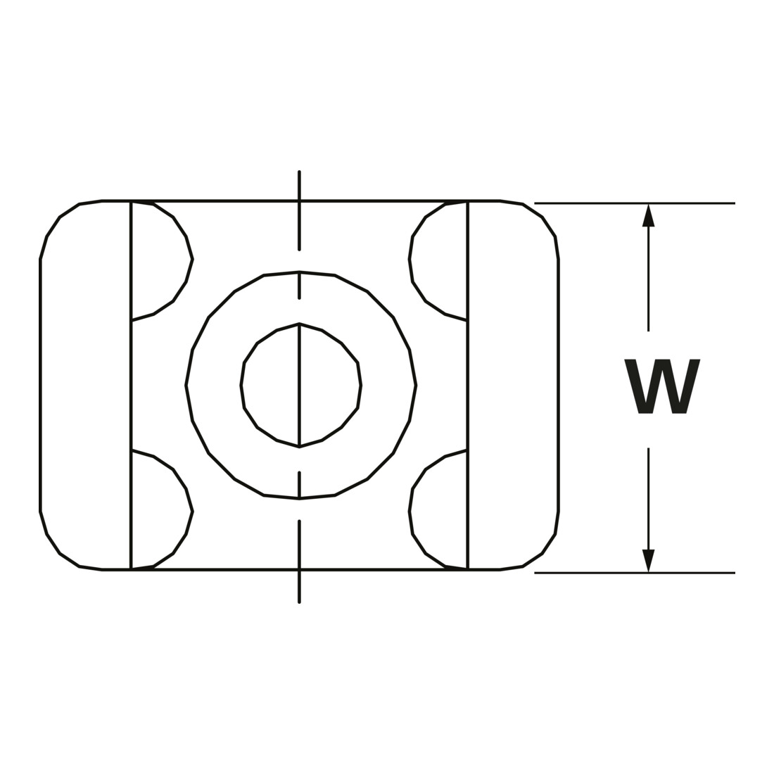 HellermannTyton Socle de fixation 21, 8x15mm CTM3 PA66 BK 100