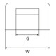 HellermannTyton Socle de fixation 21, 8x15mm CTM3 PA66 BK 100