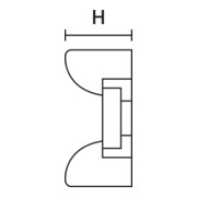 HellermannTyton Socle de fixation KR8G5-N66-NA-3