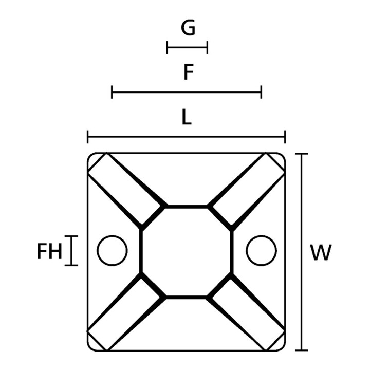 HellermannTyton Socle de fixation MB3A