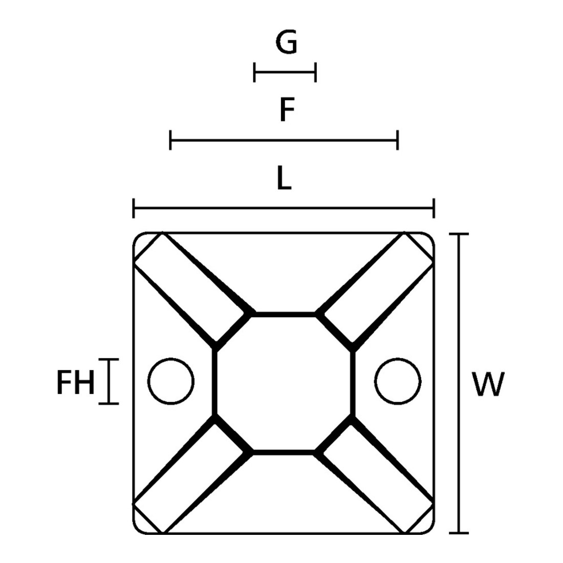HellermannTyton Socle de fixation MB3A