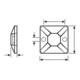 HellermannTyton Socle de fixation MB4CA-N66-NA-C1