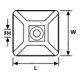 HellermannTyton Socle de fixation MB4CA-N66-NA-C1