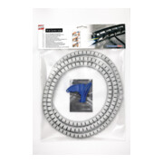 HellermannTyton Spiralschlauch +Werkzeug grau HWPP25L2 GY+WZ(VE2m)-4