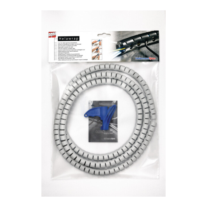 HellermannTyton Spiralschlauch +Werkzeug grau HWPP25L2 GY+WZ(VE2m)