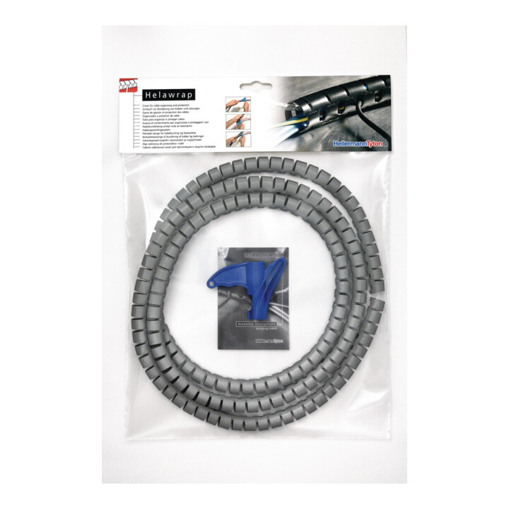 HellermannTyton Spiralschlauch +Werkzeug silber HWPP16L2 SR+WZ(VE2m)