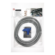 HellermannTyton Spiralschlauch +Werkzeug silber HWPP25L2 SR+WZ(VE2m)-4