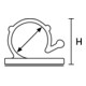 HellermannTyton Support de fixation RA6-N66-NA