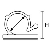 HellermannTyton Support de fixation RA6-N66-NA-4