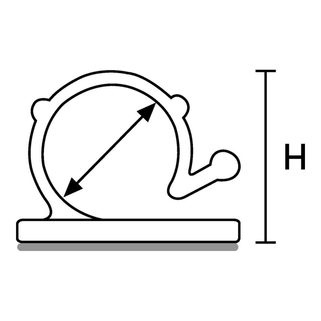 HellermannTyton Support de fixation RA6-N66-NA