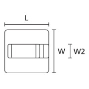 HellermannTyton Support de fixation RA6-N66-NA-5