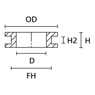 HellermannTyton Tülle HV 1305-PVC-BK