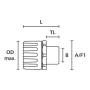 HellermannTyton Verschraubung sw HG21-S-M20-3
