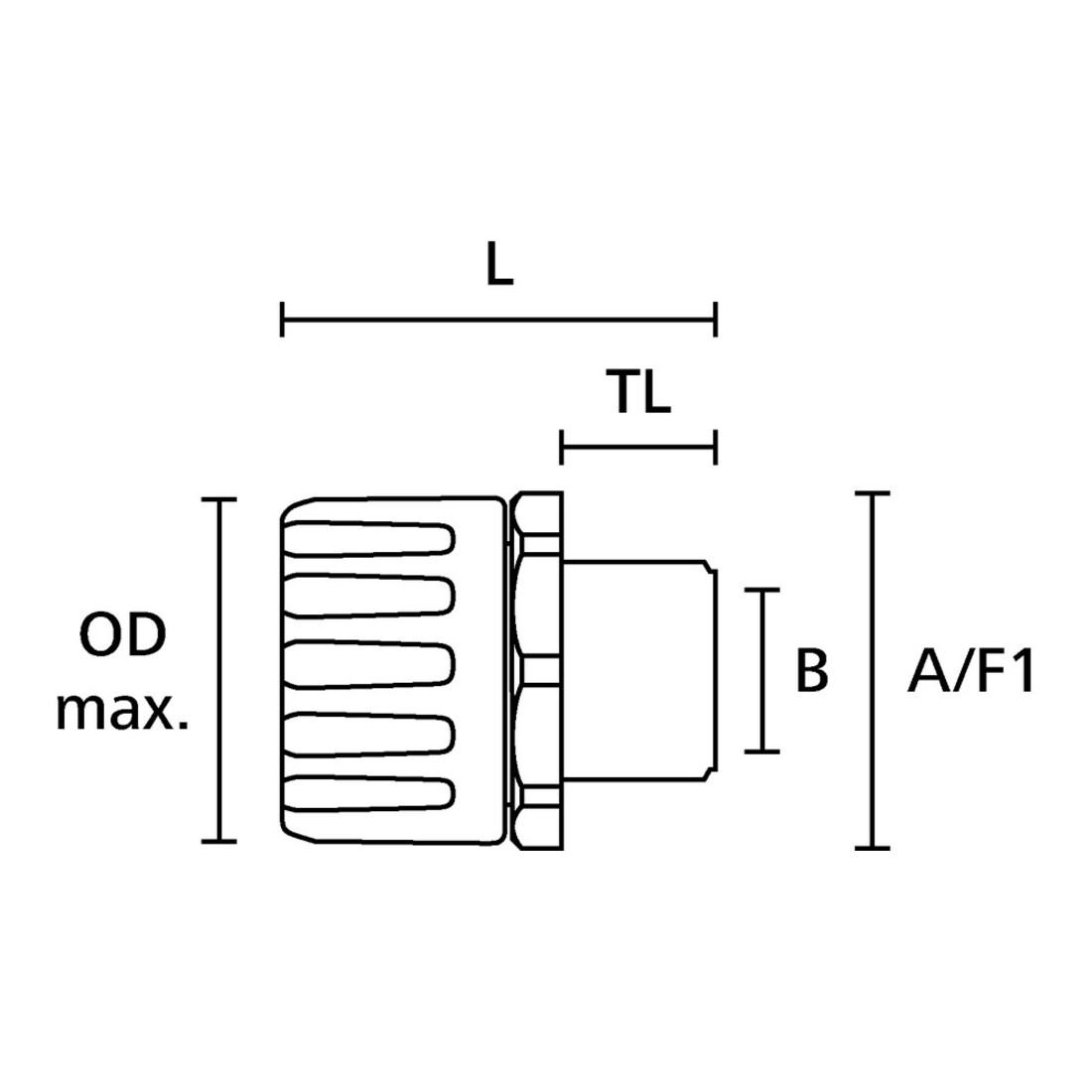 HellermannTyton Verschraubung sw HG21-S-M20