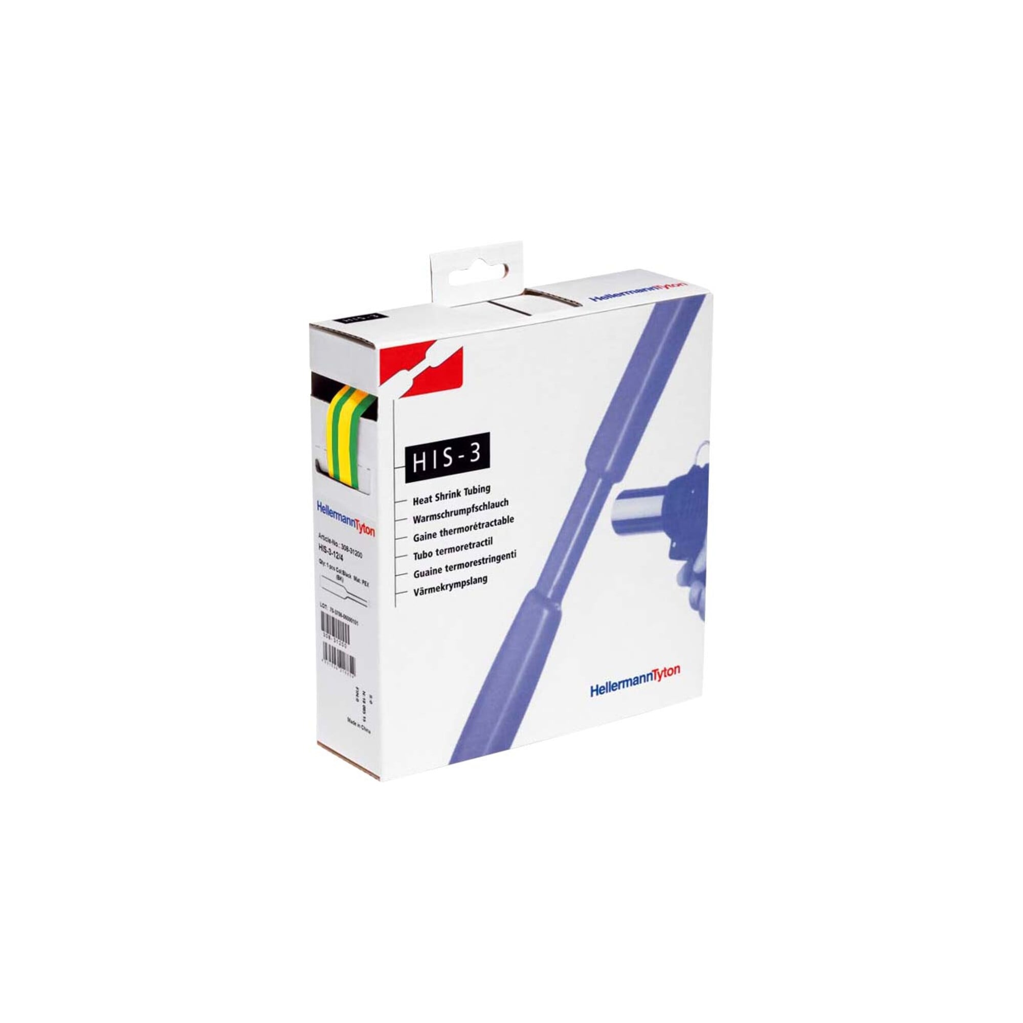 HellermannTyton Warmschrumpfschlauch 3:1 gn-ge 5m HIS-3-6/2-POX-GNYE