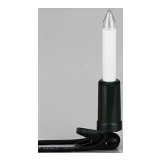 Hellum Chaîne de bougies 845501 12V ivoire vert 100 cm espacement douilles