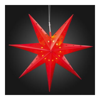 Hellum Étoile LED d’extérieur rouge Ø 60 cm LED blanc chaud