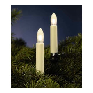 Hellum Guirlande de bougies rainurées 20 pièces LED blanc chaud 812046