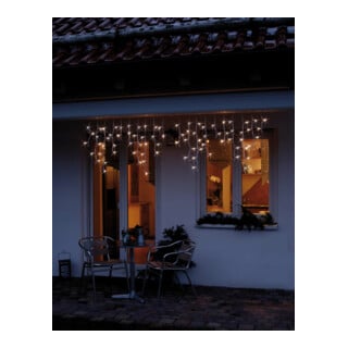 Hellum LED-Eislichtvorhang 2,1 x 0,5m Blinkeffekt weiß