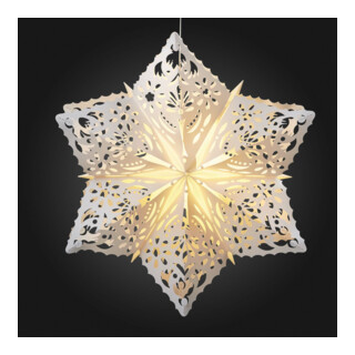 Hellum LED-Stern Schneeflocken 1-flg. warm-weiß Außenbeleuchtung