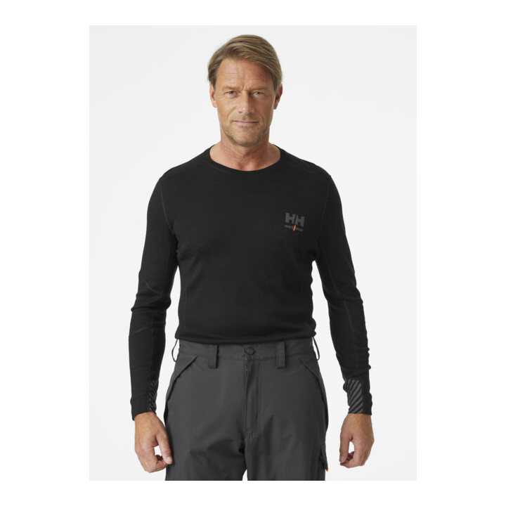 Helly Hansen Funktionsshirt Life Merino, schwarz, Gr. M
