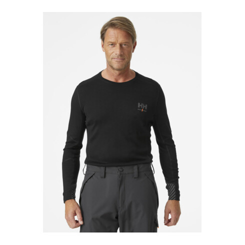 Helly Hansen Funktionsshirt Life Merino, schwarz, Gr. S