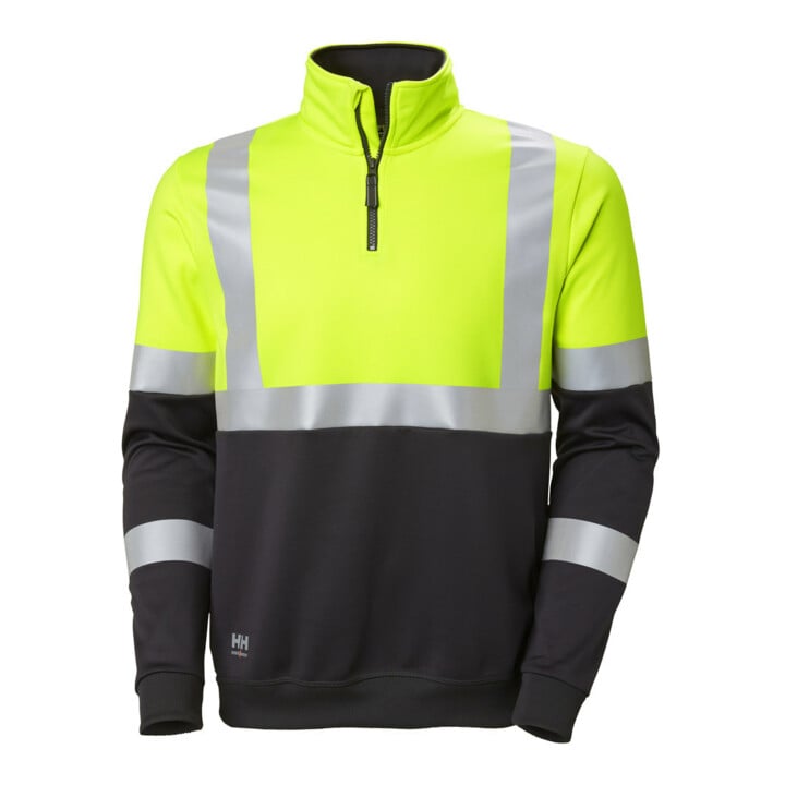 Helly Hansen Sweat à capuche zippé de sécurité, jaune, T. L