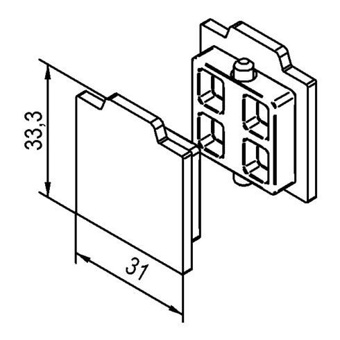 HELM Abdeckkappe für Laufprofil Aluminium silberfarbig eloxiert