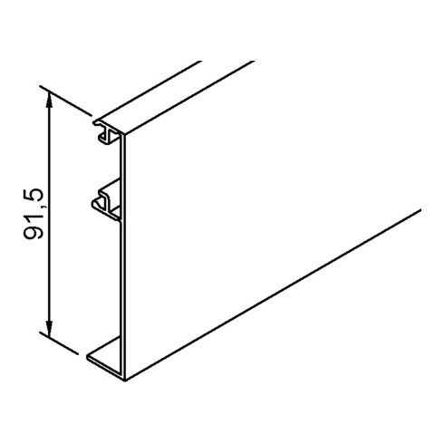 HELM Cache-clip 2500 mm couleur argentée