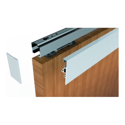 HELM Cache-clips 40 mm, 2100 mm argenté