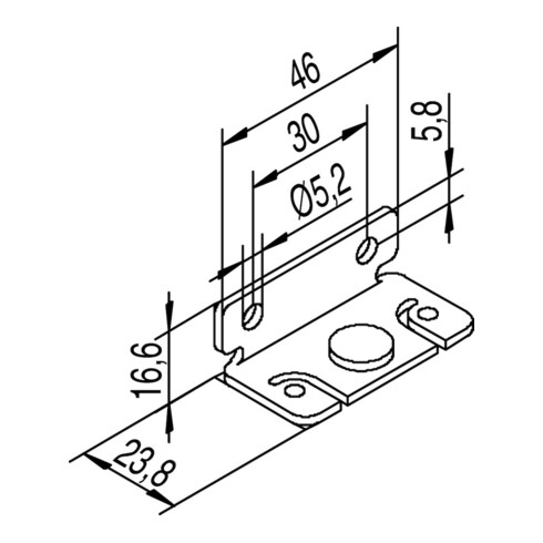 HELM Garniture d'angle murale 61/01 pour fixation rail de guidage, acier galvanisé