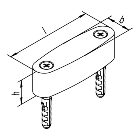HELM Guide de glissement 316,19,5mm,19,5mm,19,5mm plastique non traité